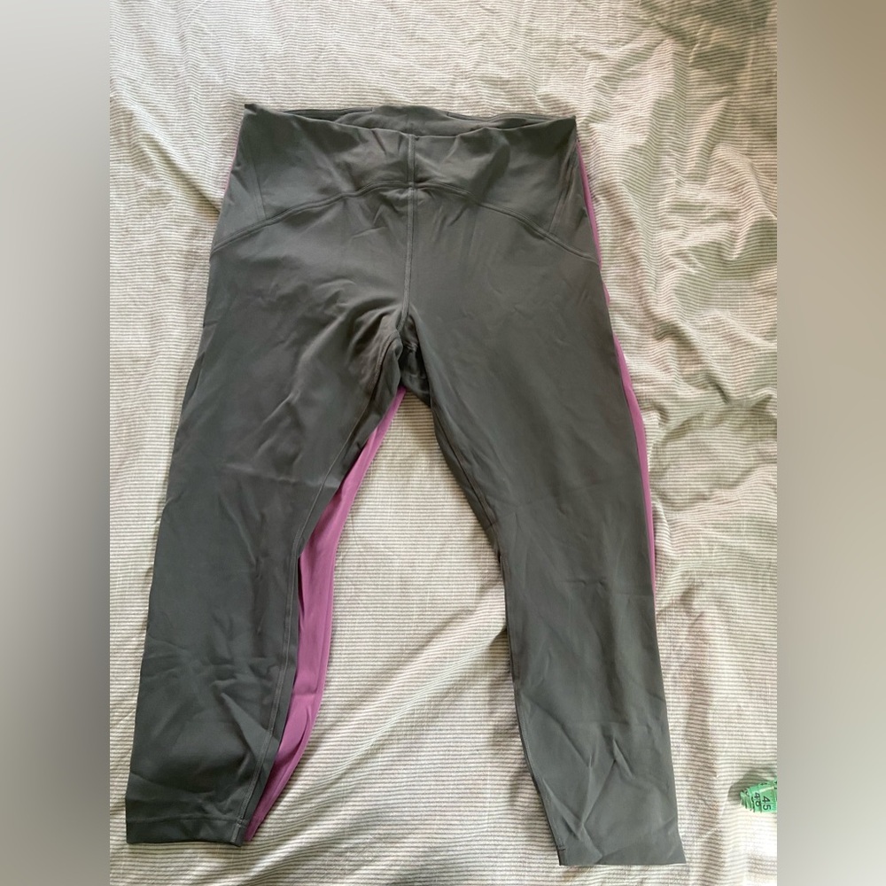 Lululemon Green and Purple Leggings